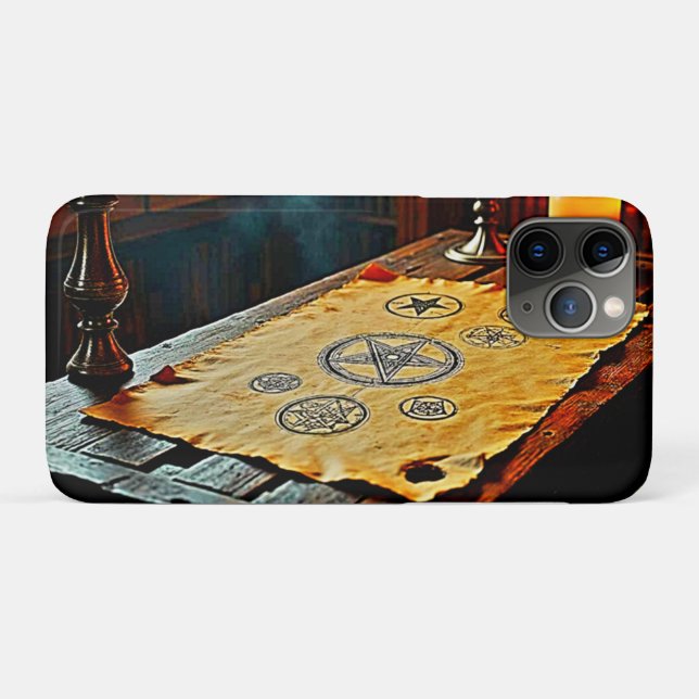 Capa Para iPhone 11 Pro Ortografia Antiga em um Rolamento Místico (Verso (horizontal))