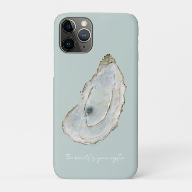 Capa Para iPhone 11 Pro Ostra Aquarela (Verso)