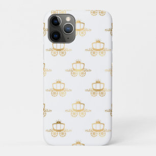 Capa Para iPhone 11 Pro Ouro Coaches Cinderella Princess Royal Magia