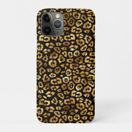 Capa Para iPhone 11 Pro Ouro Leopard Pattern Classy e Elegante