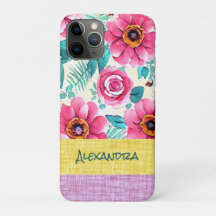 Padrão botânico feminino personalizado e bonito