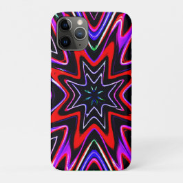 Capa Para iPhone 11 Pro Padrão Colorido de Neon Vibes