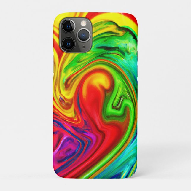 Capa Para iPhone 11 Pro Padrão Colorido Vibrante (Verso)