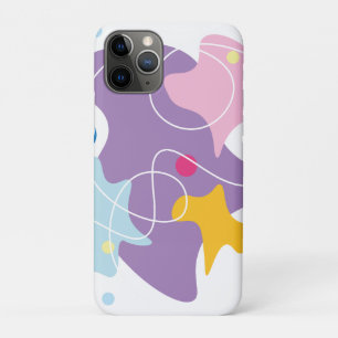 Capa Para iPhone 11 Pro Padrão de abstrato de tendências em cores roxas e 
