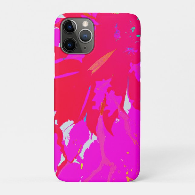 Capa Para iPhone 11 Pro Padrão de Abstrato rosa elegante (Verso)