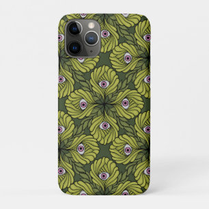 Capa Para iPhone 11 Pro Padrão de Arte de Fantasia Verde, Primavera de Fáb