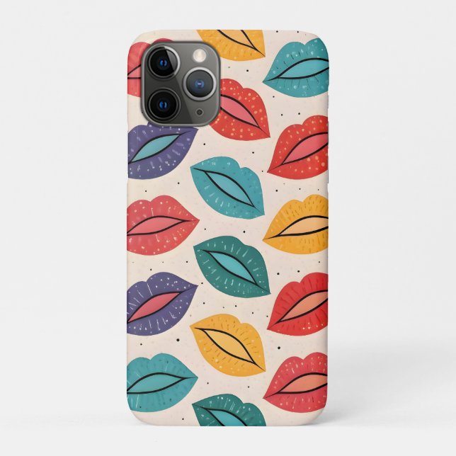 Capa Para iPhone 11 Pro Padrão de Beijo (Verso)