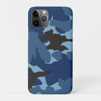 Capa Para iPhone 11 Pro Padrão de Camuflagem Militar de Manly Blue Camo