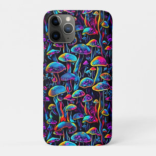 Capa Para iPhone 11 Pro Padrão de Cogumelos de Groovy