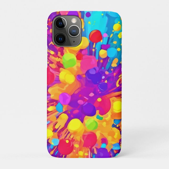 Capa Para iPhone 11 Pro Padrão de cores vibrante (Verso)