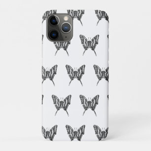 Capa Para iPhone 11 Pro Padrão de Desenho de Tinta da Borboleta de Zebra P