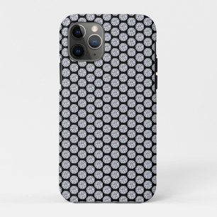 Capa Para iPhone 11 Pro Padrão de Diamante brilhante em preto