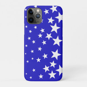 Capa Para iPhone 11 Pro Padrão de estrela branca sobre fundo azul
