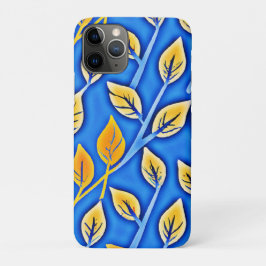 Capa Para iPhone 11 Pro Padrão de Folhas Coloridas Vista