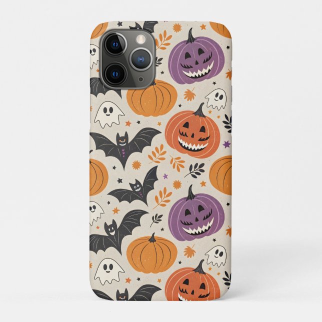 Capa Para iPhone 11 Pro Padrão de Halloween e outono (Verso)