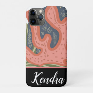 Capa Para iPhone 11 Pro Padrão de Ilustração Botânica de Coral Reef Be