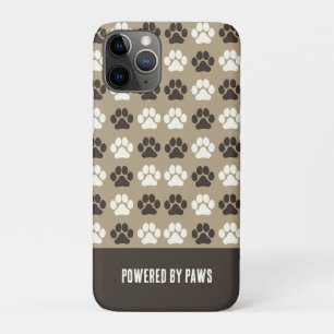 Capa Para iPhone 11 Pro Padrão de Impressão de Pata Terra Areia