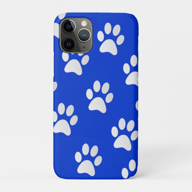 Capa Para iPhone 11 Pro Padrão de Impressão de Pet Paw Adorável (Verso)