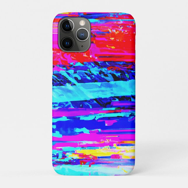 Capa Para iPhone 11 Pro Padrão de Intermitência de Cores (Verso)