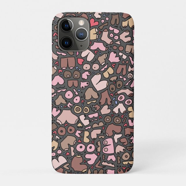 Capa Para iPhone 11 Pro Padrão de mama neutro (Verso)