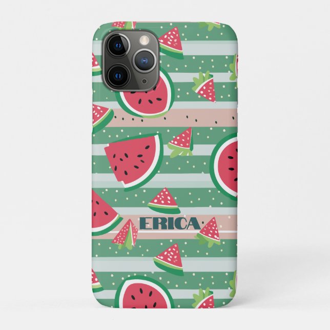 Capa Para iPhone 11 Pro Padrão de melancia personalizável (Verso)