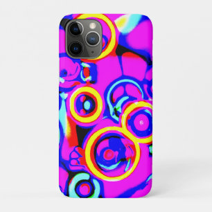 Capa Para iPhone 11 Pro Padrão de Neon Colorido Vibrante