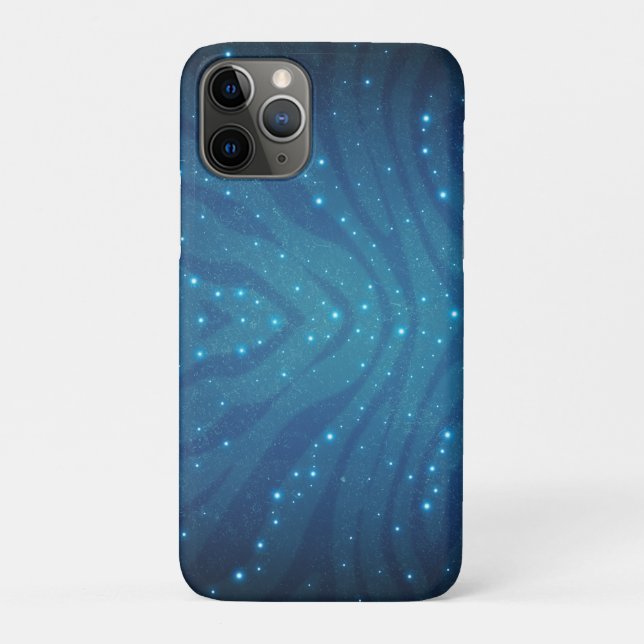 Capa Para iPhone 11 Pro Padrão de Pele Alienigena Azul Bioluminescente - A (Verso)