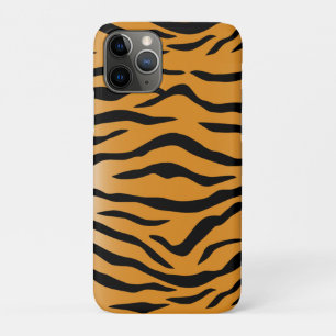 Capa Para iPhone 11 Pro Padrão de Pele de Tigre Selvagem