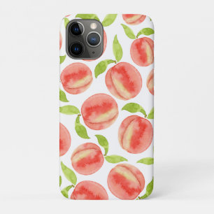 Capa Para iPhone 11 Pro Padrão de Pêssego de Aquarela