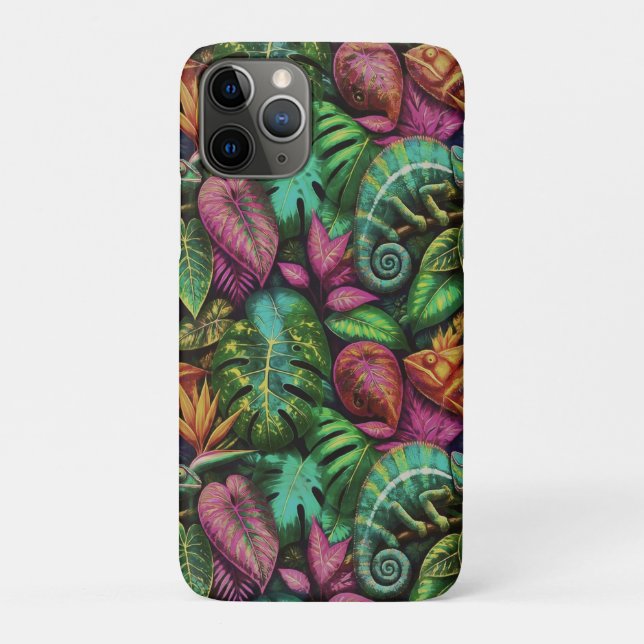 Capa Para iPhone 11 Pro Padrão de Superfície Contínua Sonhos da Selva do C (Verso)