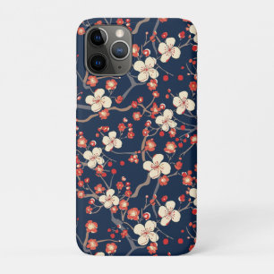 Capa Para iPhone 11 Pro Padrão Elegante De Flor De Cereja Sem Costura (10)
