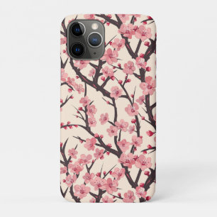 Capa Para iPhone 11 Pro Padrão Elegante De Flor De Cereja Sem Costura (6)