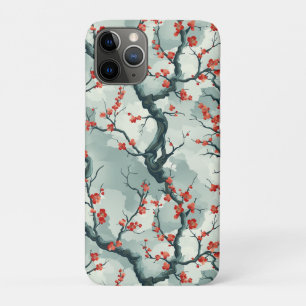 Capa Para iPhone 11 Pro Padrão Elegante De Flor De Cereja Sem Costura (7)