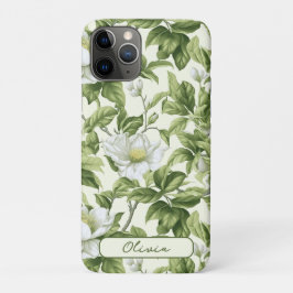Capa Para iPhone 11 Pro Padrão floral clássico personalizado maravilhoso