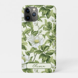 Capa Para iPhone 11 Pro Padrão floral clássico personalizado maravilhoso