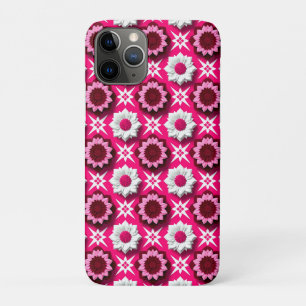 Capa Para iPhone 11 Pro Padrão Floral Com Lótus Rosa e Branco Vibrante