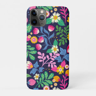 Capa Para iPhone 11 Pro Padrão Floral Pintado Exótico-48330