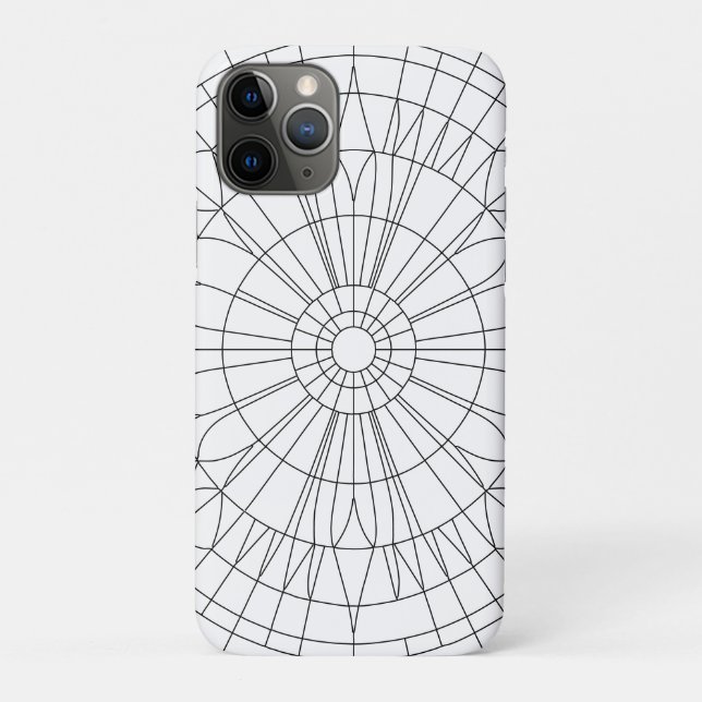 Capa Para iPhone 11 Pro Padrão Geométrico de Mandala (Verso)