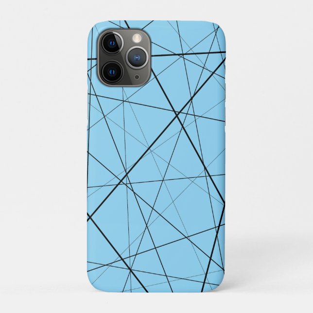 Capa Para iPhone 11 Pro Padrão geométrico preto e branco (Verso)