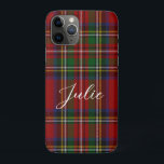 Capa Para iPhone 11 Pro Padrão Real de Xadrez Verde Vermelha de Stewart Ta<br><div class="desc">Padrão Tradicional Vermelho e Verde do Stewart Tartan</div>