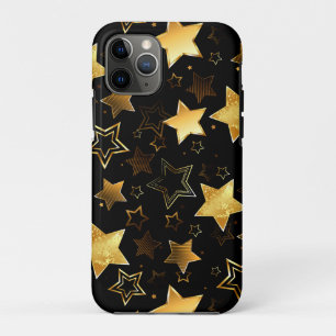 Capa Para iPhone 11 Pro Padrão sem costura com estrelas de Ouro