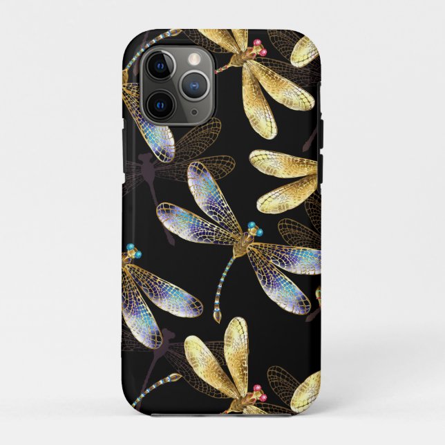 Capa Para iPhone 11 Pro Padrão sem costura com Ouros (Verso)