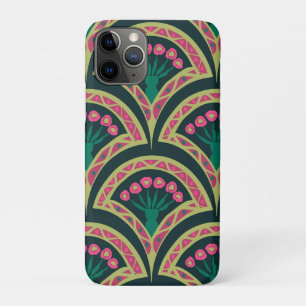 Capa Para iPhone 11 Pro padrão verde em forma de shell