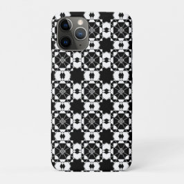 Capa Para iPhone 11 Pro Padrão xadrez retrô minimalista – Design monocromá