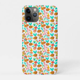 Capa Para iPhone 11 Pro Padrões de insetos coloridos fofos