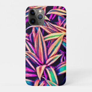 Capa Para iPhone 11 Pro Padrões Neon Leaf desvendados