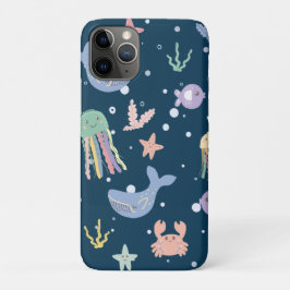 Capa Para iPhone 11 Pro Padrões sem costura para a vida marinha