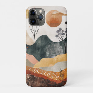 Capa Para iPhone 11 Pro Paisagem Boho Abstrato (15)