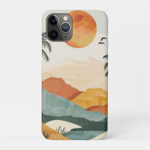 Capa Para iPhone 11 Pro Paisagem Boho Abstrato (16)