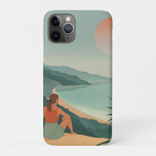 Capa Para iPhone 11 Pro Paisagem Boho Abstrato (9)